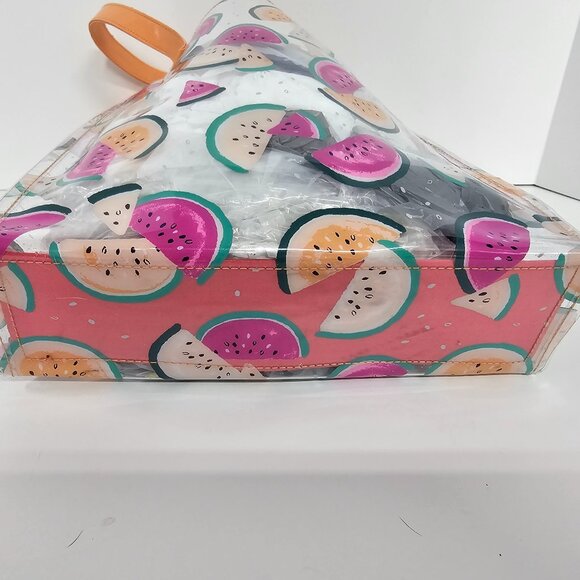 Gymboree Plastic Mini Tote Fruit Watermelon Print Clear Kidcore Twee School - Picture 5 of 9